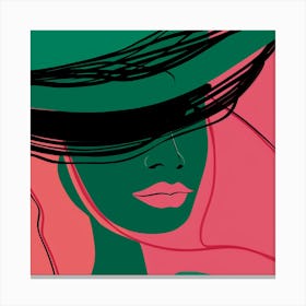 Portrait Of A Woman In A Hat 6 Canvas Print