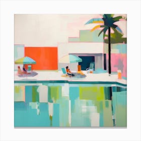 Pool Days Colorblock 1 Canvas Print