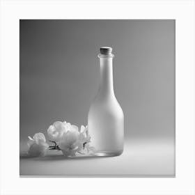 Bottle And Flower Canvas Print