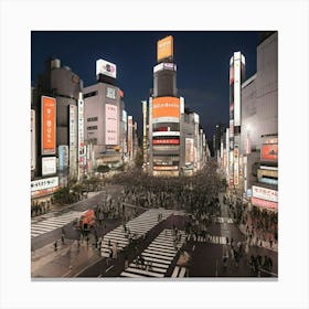 Tokyo At Night Canvas Print