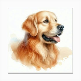 Golden Retriever picture in water color Canvas Print