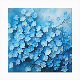 Blue Flowers 12 Canvas Print