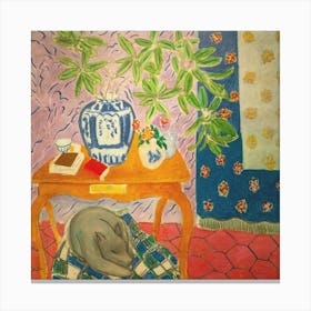 Interior With Dog, Henri Matisse Canvas Print