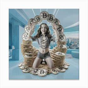 Bitcoin Girl 11 Canvas Print