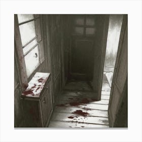 Room With Blood On The Floor Canvas Print