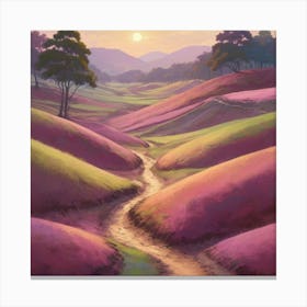 Earthworks In Romantic Hue Art Print 2 Canvas Print