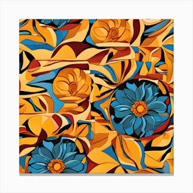 Abstract Floral Pattern Canvas Print