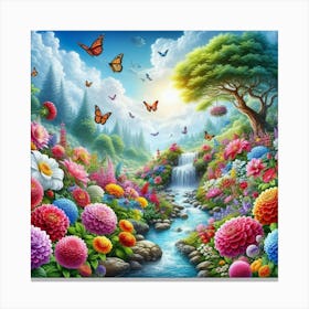 Butterfly Garden 7 Canvas Print