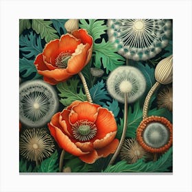 Flower Poppies Canvas Print