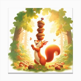Squirrel In The Forest 2 Canvas Print