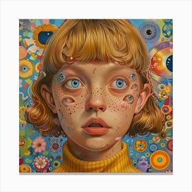 Girl With Eyes Canvas Print