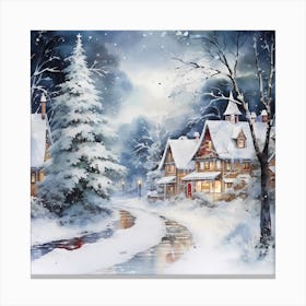 Christmas Easel Whirlwind Canvas Print
