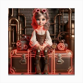 Steampunk Girl 33 Canvas Print