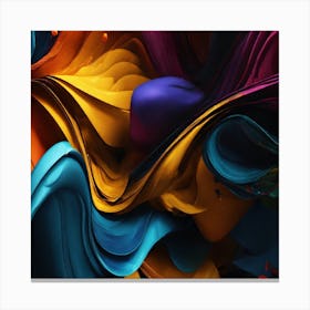 Abstract Colorful Modern Futuristic Canvas Print