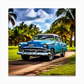 Classic Car On The Road 5 Canvas Print