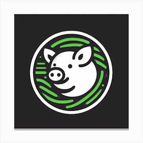 Pig Logo 6 Canvas Print