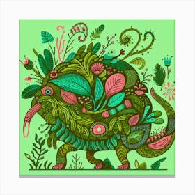 Doodle Dinosaur Canvas Print