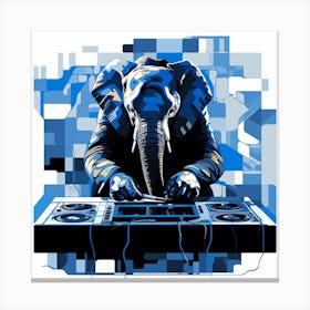 Elephant Dj Canvas Print