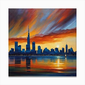 Dubai Skyline 4 Canvas Print
