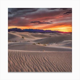 Sunset At Great Sand Dunes Canvas Print