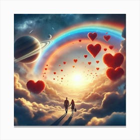 Love In The Sky 3 Canvas Print