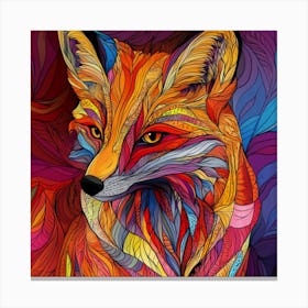 Fox Painting 6 Canvas Print