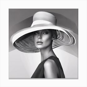 Woman In A Hat 9 Canvas Print