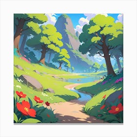 Landscape Painting Canvas Print