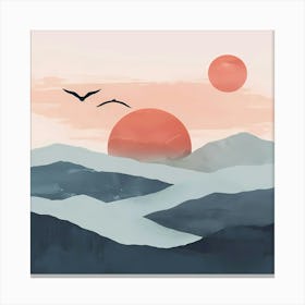 Sunset In The Mountains Canvas Print