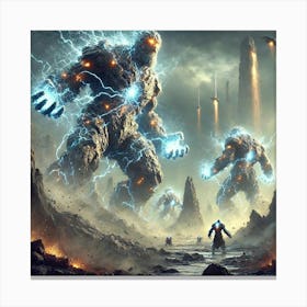 Elder Elementals Nullifying Seismic Disruptions Canvas Print