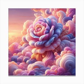 Fractal Rose Canvas Print