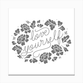 Love Yourself Gray Toile