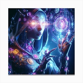 Futuristic Woman 4 Canvas Print