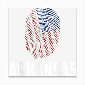 Arkansas Usa American Flag 4th Of July Canvas Print