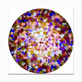 Stained Glass Window Square Canvas Print