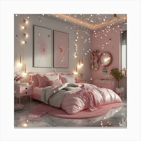 Girl'S Bedroom 3 Canvas Print