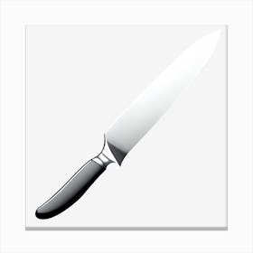 Knife On Black Background 1 Canvas Print