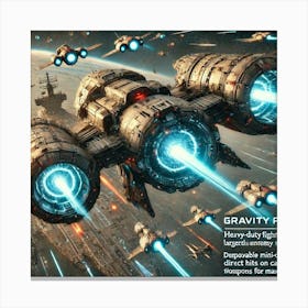 Gravity Piercer Heavy Fighter Converted Canvas Print