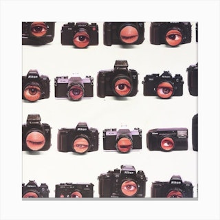 Can I Watch Square Canvas Print
