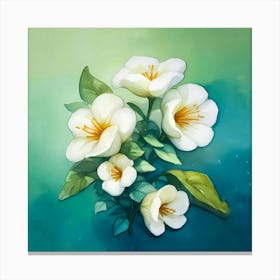 White Flowers Canvas Print