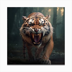 Tiger In The Forest 3 Canvas Print