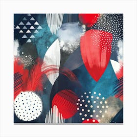 Abstract Red And Blue Canvas Print