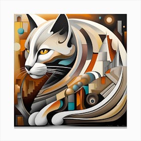 Abstract Cat 5 Canvas Print