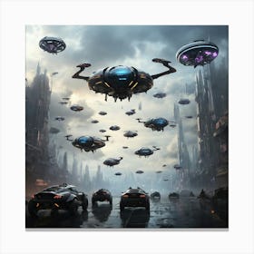 Futuristic City Canvas Print