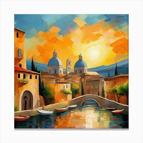 Sunset In Italy Canvas Print