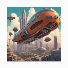 City of the Future: Between Birds and Towers Canvas Print