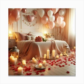 Romantic Bedroom 3 Canvas Print