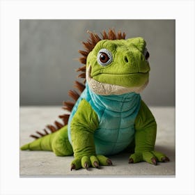 Leonardo Lightning Xl Stuffed Animal Like Cute Iguana 3 Leinwandbild