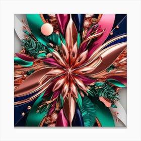 Revolutionary, full-screen art with vibrant, abstract shapes, intricate details, and metallic accents.1 Canvas Print