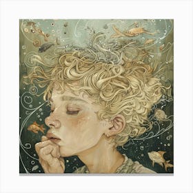 Girl Under The Sea Canvas Print